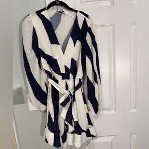 Milly Navy and White Mini Dress